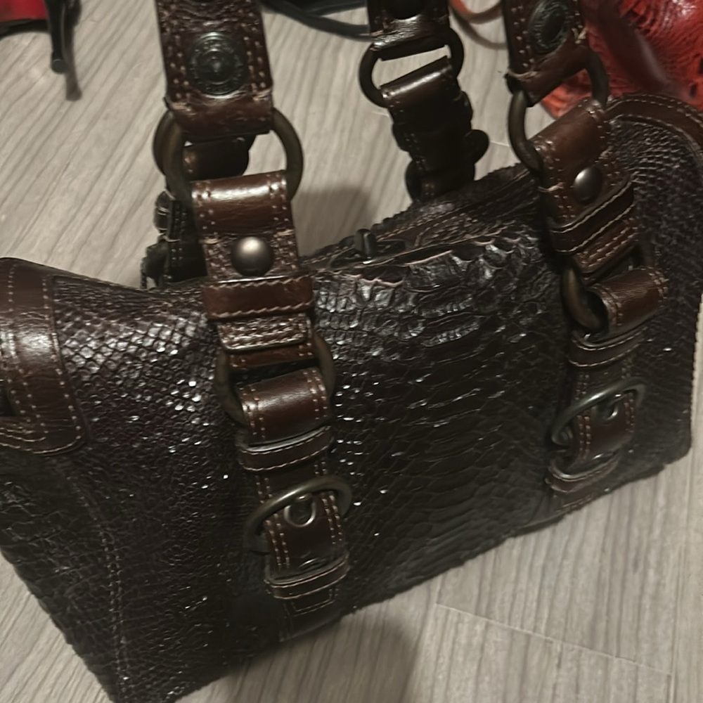 Rare Coach Python Embossed Leather Bag - image 4